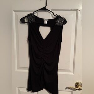 Cache Black Tank Top